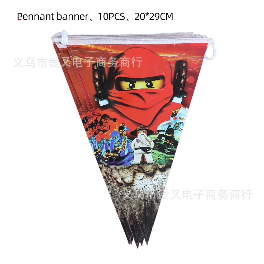 Yt1 Tấm Trải Bàn Trang Trí Tiệc Sinh Nhật Họa Tiết lego ninjago masters of Spinnerjitzu ty1