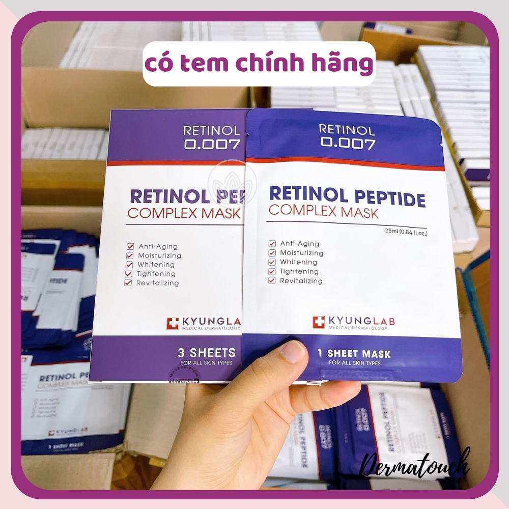 Mặt nạ Retinol Kyung Lab Peptide Complex Mask 25ml lẻ 1 miếng - Dược mỹ phẩm Derma Touch