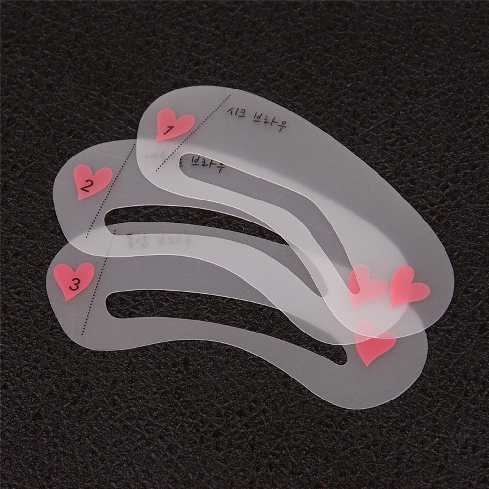 [Hàng mới về] Set 3 khuôn kẻ mày dễ dàng nhanh chóng có thể tái sử dụng tiện dụng Mihan1