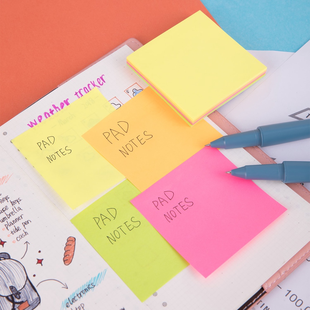 Giấy ghi chú 4 màu kích thước 25x76mm(3*3 inch)