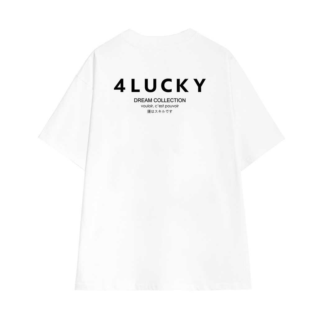 Áo phông rộng nam nữ 4lucky 6021 - tay lỡ form rộng oversize streetwear