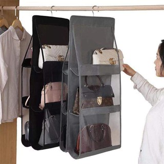 Giỏ treo túi xách 2 mặt 6 ngăn đa năng, tiết kiệm diện tích gia đình, khuyến mãi sốc