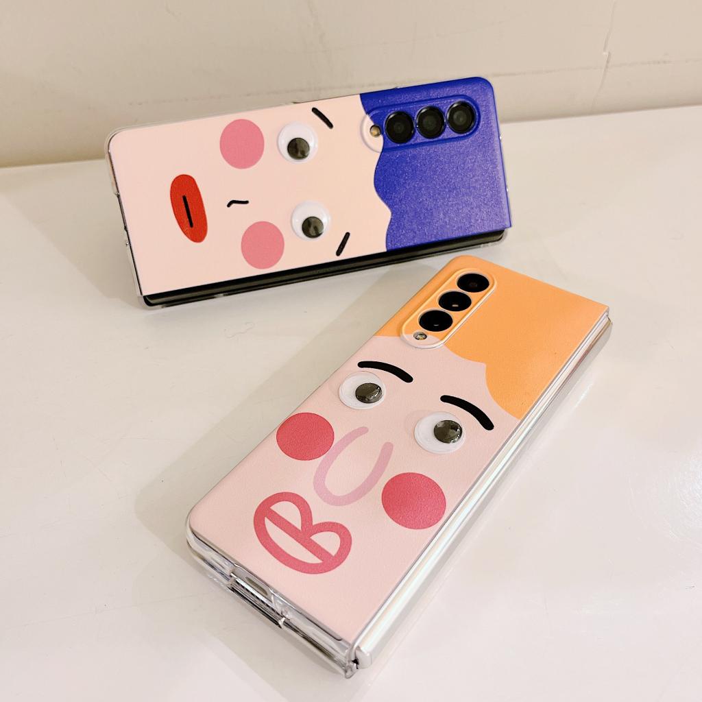 Ốp Điện Thoại Hình Đôi Mắt Ba Chiều Thời Trang Cho Samsung Z Fold4 / Z Fold3
