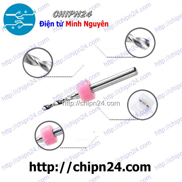 [2 CÂY] Mũi khoan mạch in CNC 0.8mm