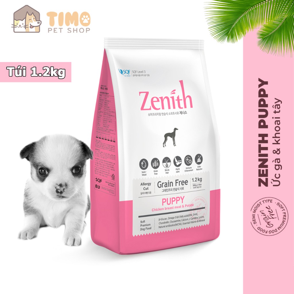 Thức Ăn Hạt Mềm Zenith Cho Chó Con (Túi 1.2kg)