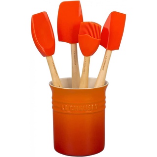Set dụng cụ nấu ăn silicon kèm hũ đựng le creuset