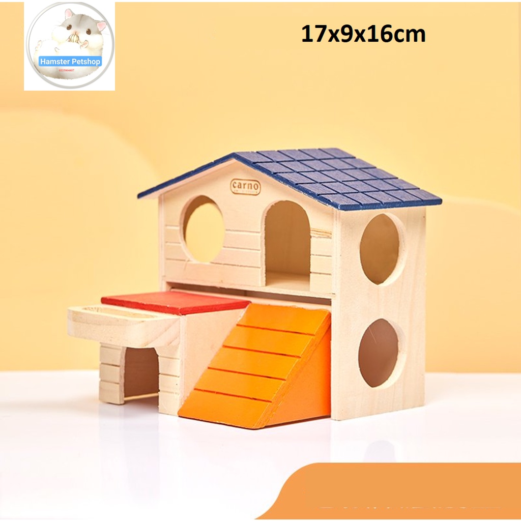 Nhà ngủ gỗ 2 tầng cho Hamster