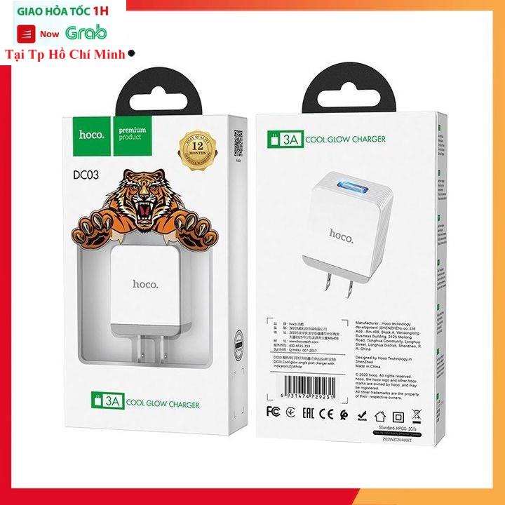 Cốc Sạc Nhanh USB 3.0A Hoco DC03 - Đèn Led