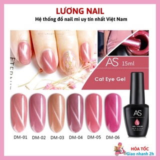 Sơn gel AS sơn mắt mèo các loại tone đỏ xanh vàng mắt mèo hổ phách nam châm mắt mèo sơn móng tay gel 15ml