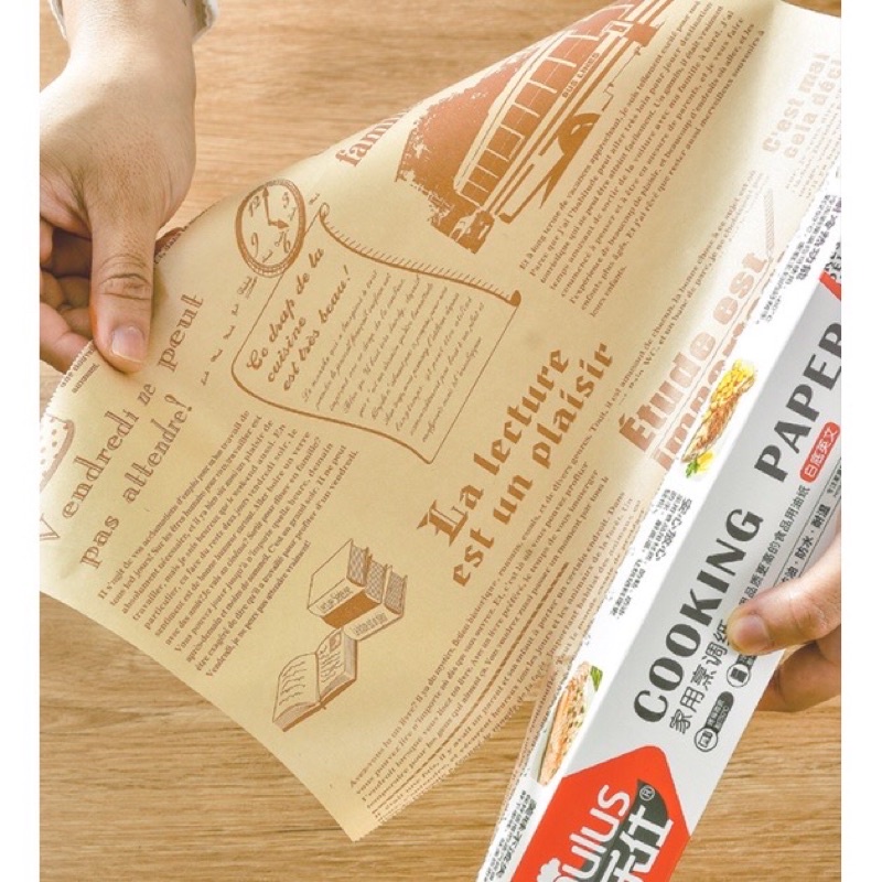 Giấy Nến Thấm Dầu Cooking Paper Cuộn 8M Chống Bám Dính, Không Làm Dầu Mỡ Ra Nồi Chiên, Lò Nướng