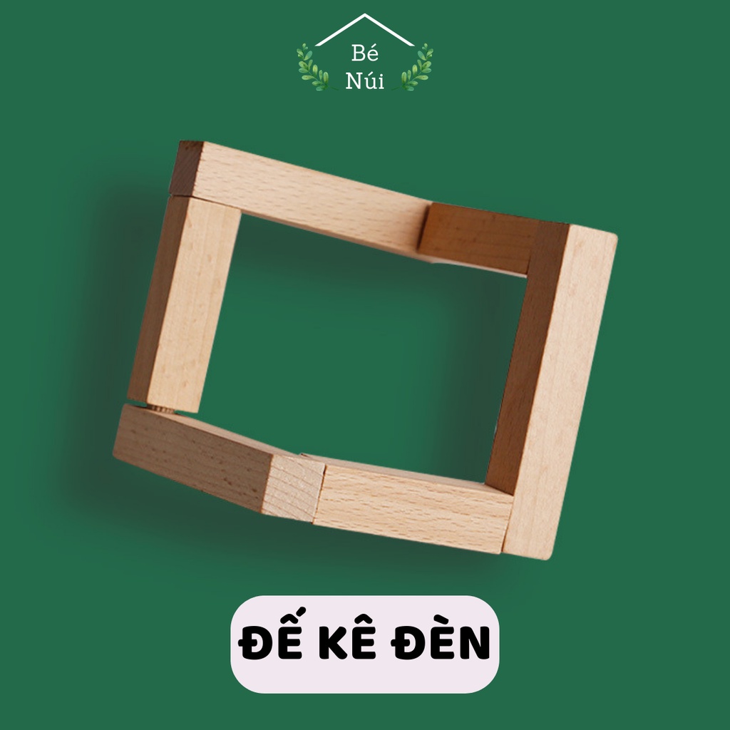 Phụ kiện cho đèn lồng bao gồm bộ dây USB lắp đèn led và khung đế kê đèn Bé Núi
