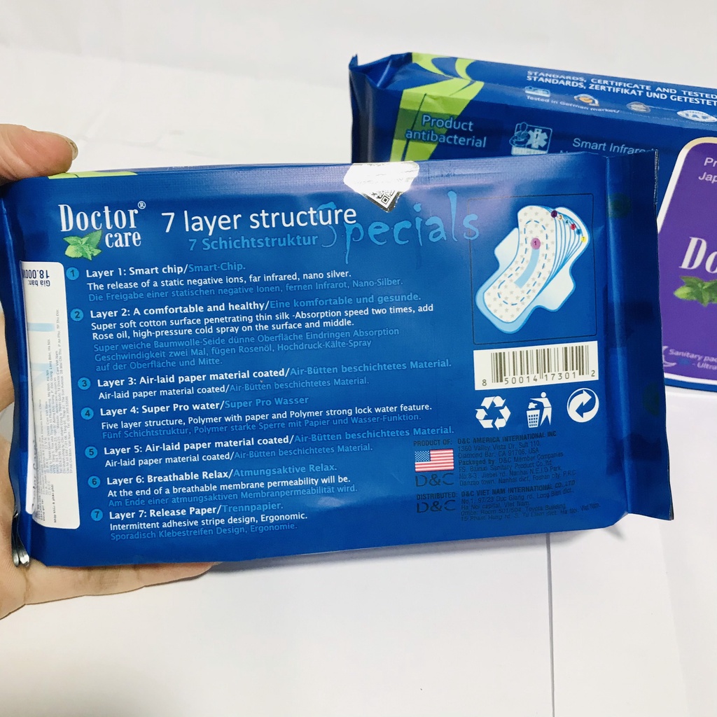 Băng vệ sinh thảo dược Doctor Care ban đêm 33.8cm