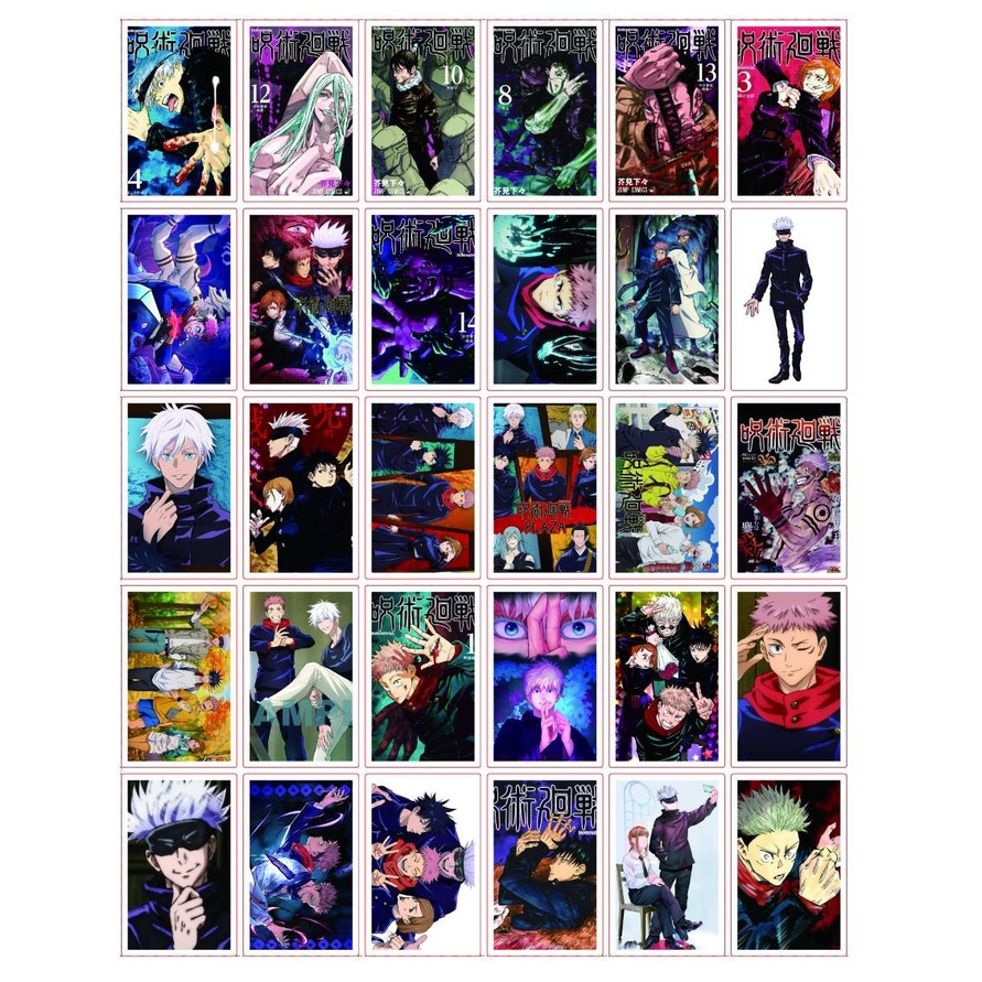 30Pcs/Box Cute Anime Jujutsu Kaisen Lomo Card Mini Postcard Fans Gift Fans Collection kids birthday Gift Itadori Yuuji Gojou Satoru Fushiguro Megumi Kugisaki Nobara
