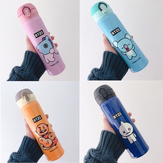 Bình nước giữ nhiệt in hình bt21 dung tích 500ml