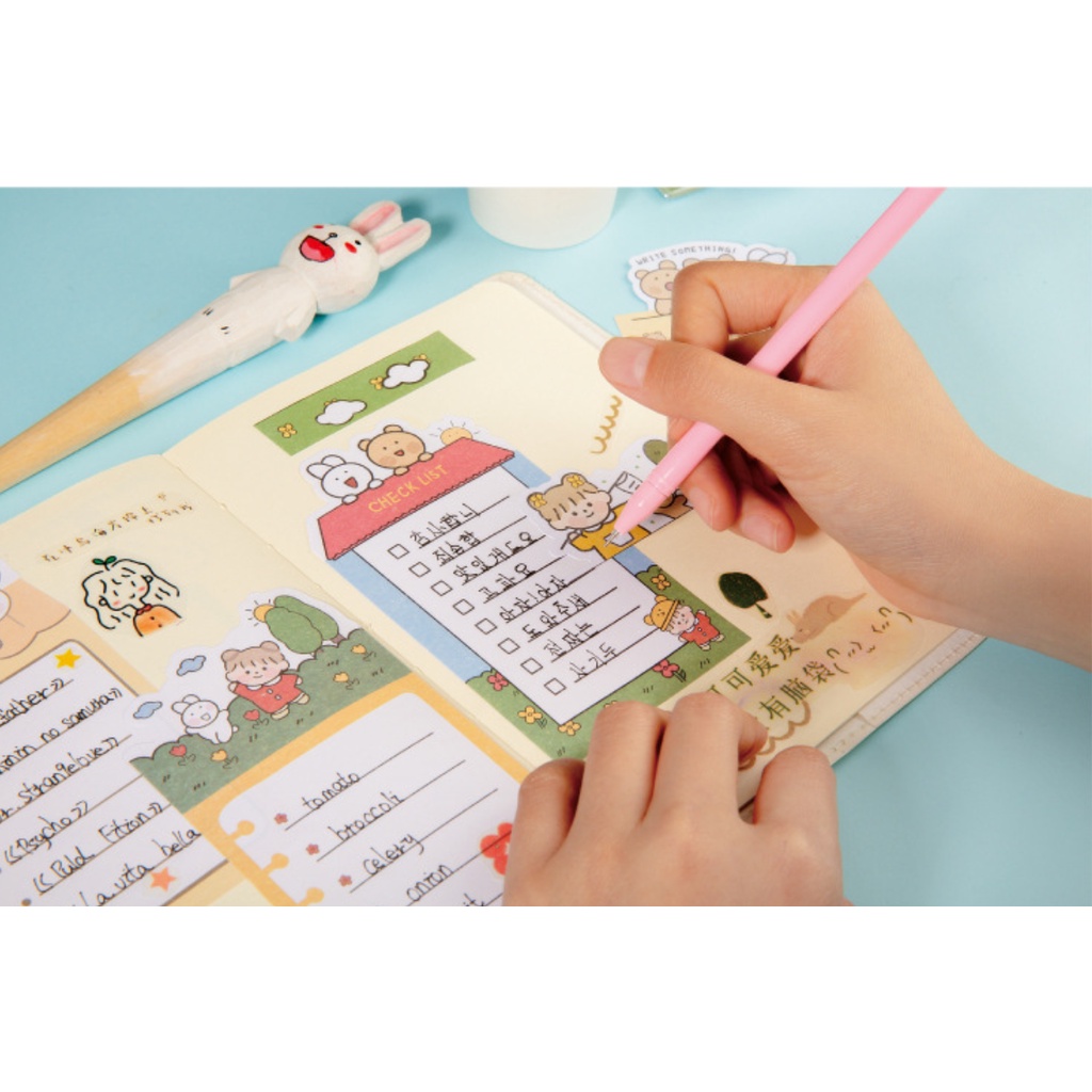 [Mã LIFEBOOK2 giảm 10% đơn 0Đ] Giấy note ghi chú dán được hình cô gái cute dễ thương có dính siêu chắc (30 tờ)