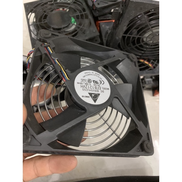 Quạt tháo máy chủ Dc 12v vuông 12cm dày 2cm