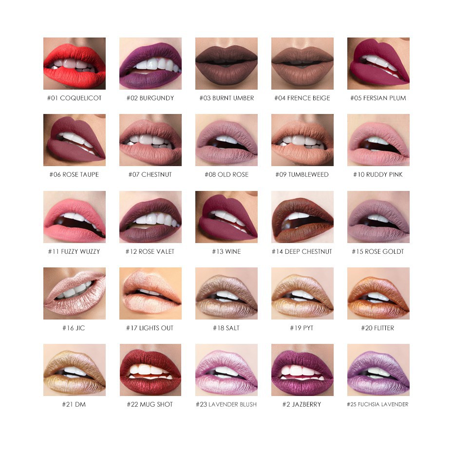 Son kem FOCALLURE tông lì/ánh nhũ chống nước 3g