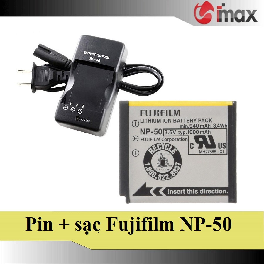 Bộ 01 pin Fujifilm NP-50 + 01 sạc Fujifilm BC-50 - Hàng nhập khẩu