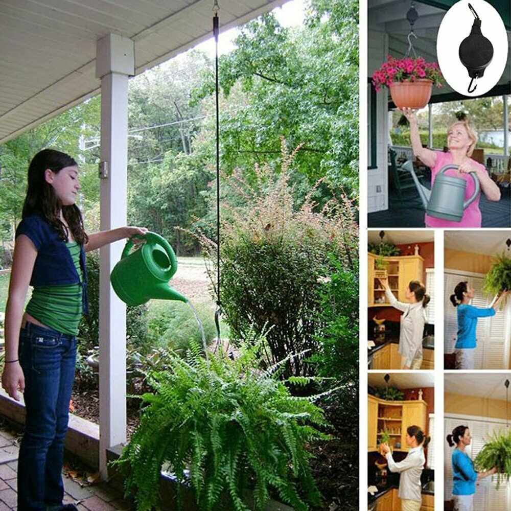 Ròng Rọc Treo Chậu Hoa / Cây Cảnh / Chim Có Thể Điều Chỉnh Và Thu Gọn Sáng Tạo