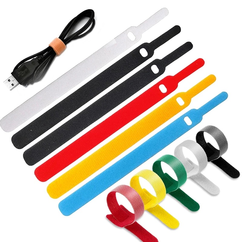 Dây Buộc Cáp Dữ Liệu Bằng Nylon Tái Sử Dụng Nhiều Màu Sắc Tiện Lợi