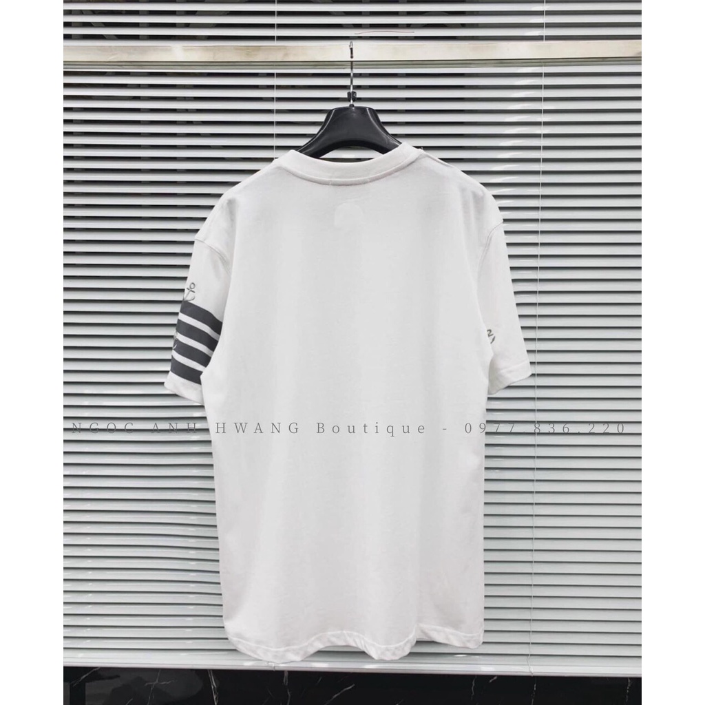 Áo Thun Thom Mỏ Neo 4 Sọc Viền Tay Lỡ unisex siêu hot 2022 - ZADOLA FASHION