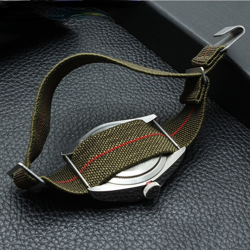 YIFILM Dây Đồng Hồ Dù Quân Đội Espesyal na Co Giãn Bằng Vải Dù Nylon