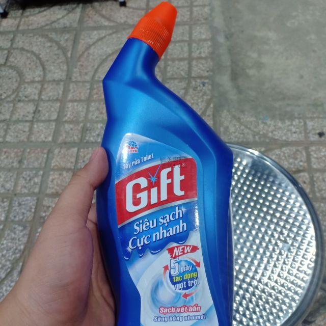 CHAI TẨY RỬA TOILET SIÊU SẠCH CỰC NHANH, HIỆU GIFL LOẠI 600ML