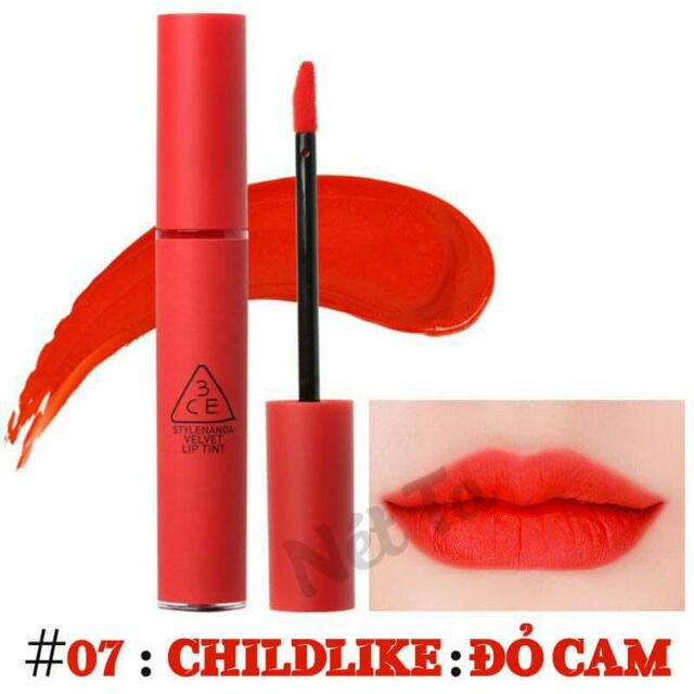 SON KEM LÌ 3CE VELVET LIP TINT MÀU CHILDLIKE