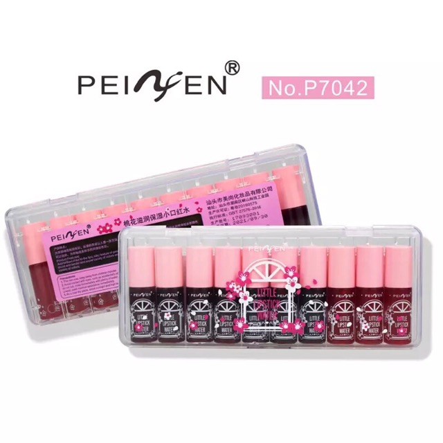 Set son tint son nước Peiyen