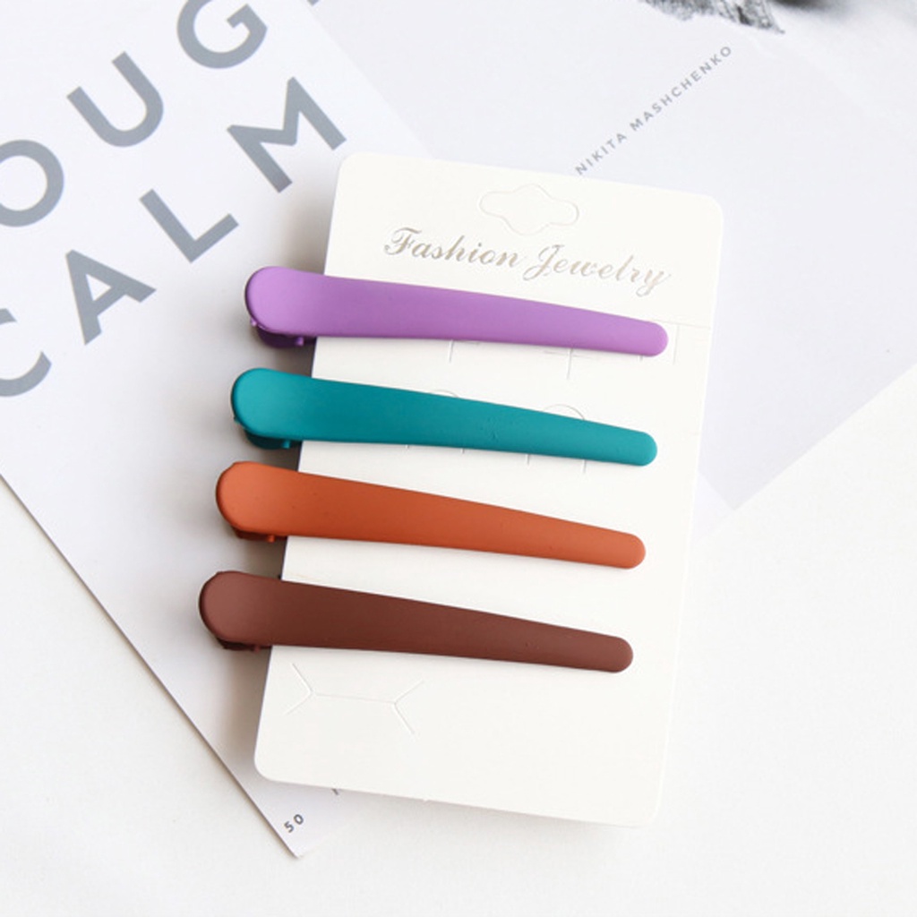 Kẹp tóc nữ kẹp mái bằng nhựa nhiều màu tiện lợi dễ sử dụng giá rẻ thanh lý