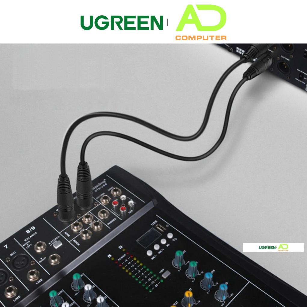 Dây Audio nối dài MIC XLR (Cannon) 6mm UGREEN AV130 - Hàng phân phối chính hãng - Bảo hành 18 tháng