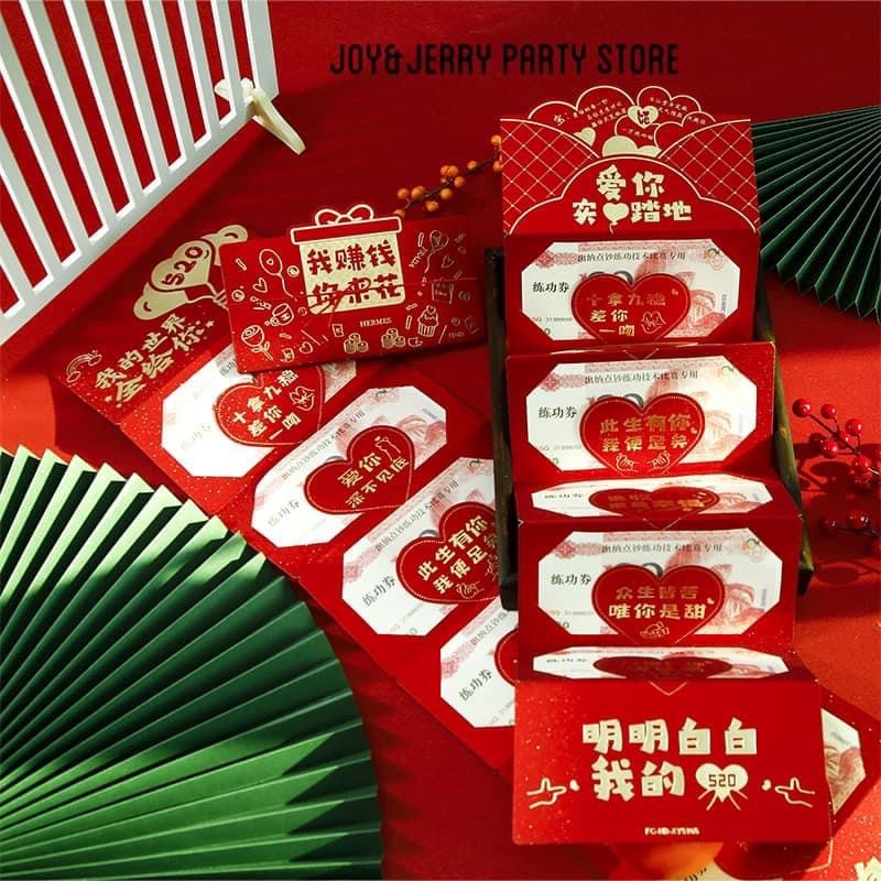 🧧LÌ XÌ CƯỚI, LÌ XÌ TỎ TÌNH KIỂU GẤP 6 NGĂN 🧧