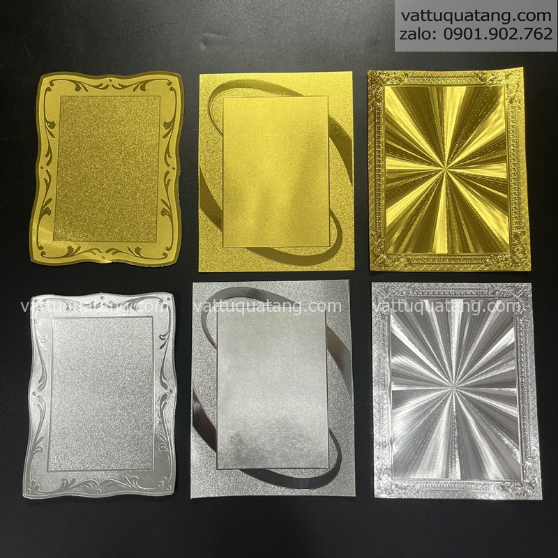 Combo 10 cái Decal nhủ vàng/bạc dùng cho kỷ niệm chương gỗ 20x25cm