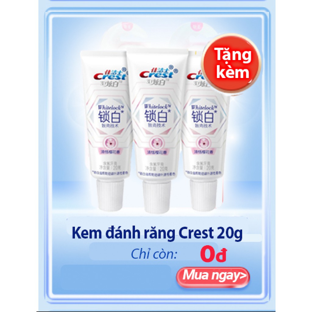 Kem đánh răng Crest 3D White 20g chính hãng- Cho hơi thở thơm mát và trắng răng cấp tốc