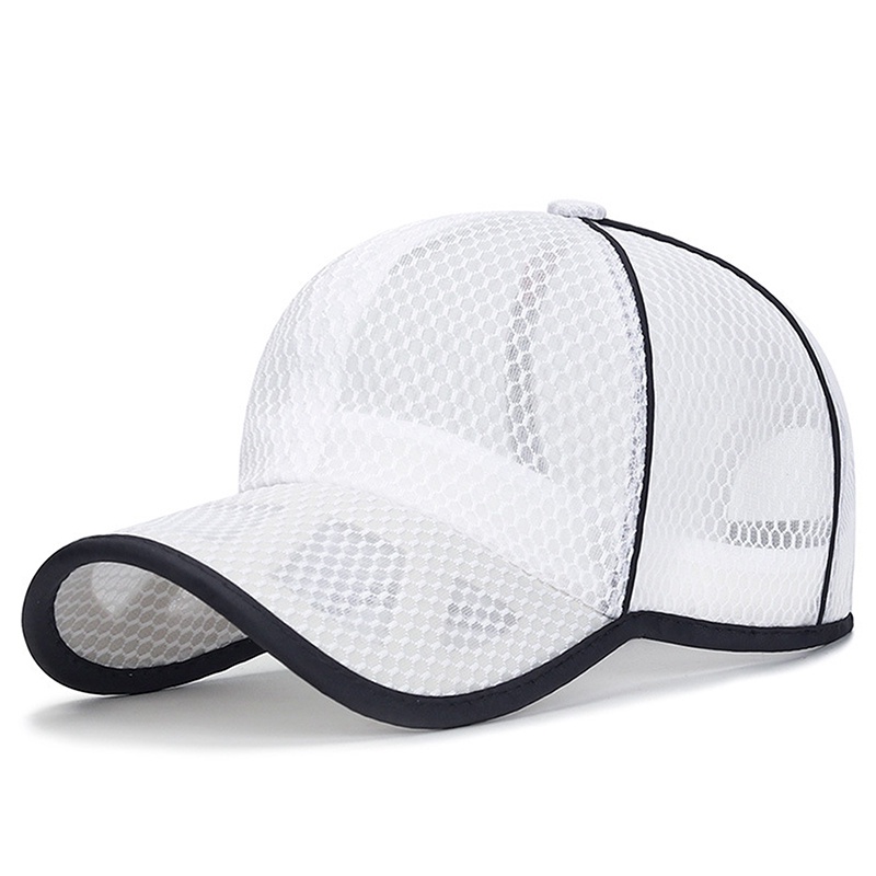 Fancy Mũ Lưỡi Trai Phối Lưới Màu Trơn Thoáng Khí Phong Cách Hip Hop Cho Nam Và Nữ