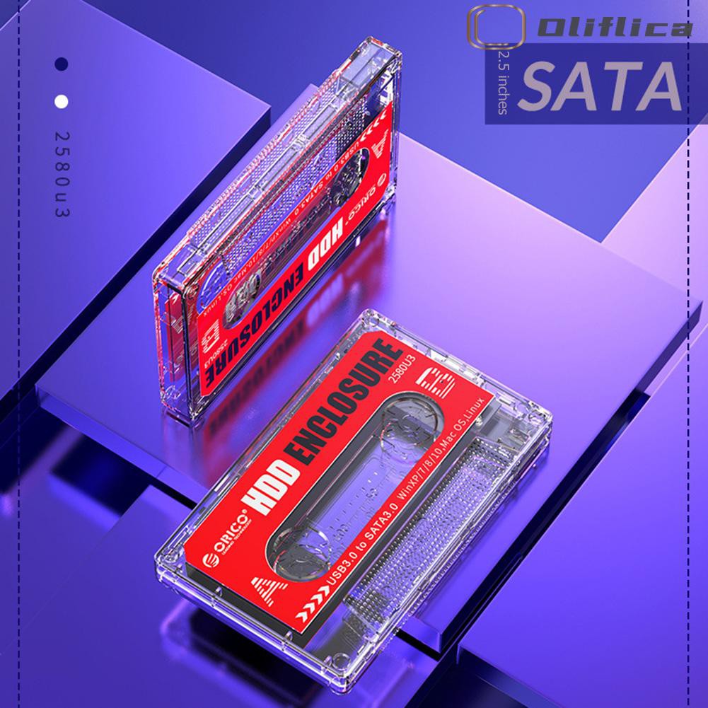 Mới Hộp Đựng Ổ Cứng Sata Hdd Ssd Orico 2580u3 Usb 3.0 Trong Suốt 2.5 Inch | BigBuy360 - bigbuy360.vn