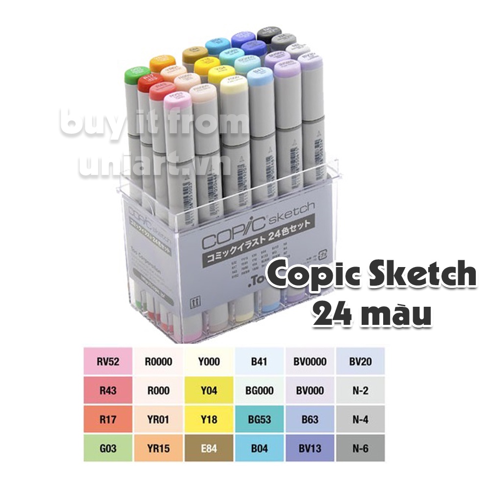 Copic Sketch bản quốc tế 24 màu ( Hàng Order )