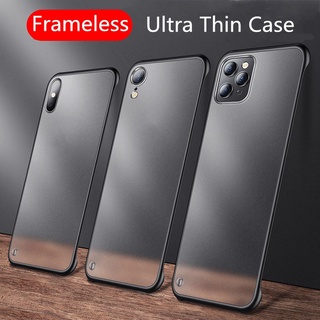 Ốp Điện Thoại Không Khung Siêu Mỏng Cho iPhone 16 15 Pro 14 13 12 Pro 11 Pro Max 12Mini 11 Pro X XS XR Max 7 8 plus SE Ốp Lưng Mờ Mờ T02