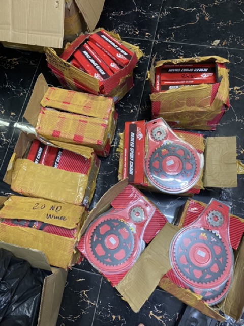 Nhông sên dĩa Redleo : Ex150/Raider/Satria/Wave/Sirus/Winner...