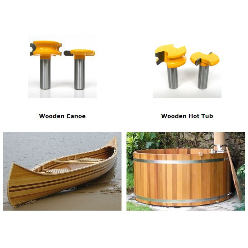 Bộ 2 mũi phay gỗ ghép âm dương bán nguyệt, cốt 12.7mm