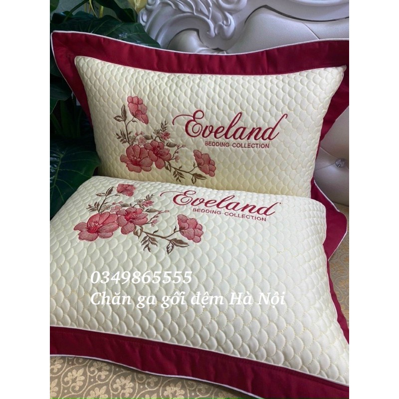 Vỏ gối 1 đôi, vỏ gối nằm ngủ Satin cotton lót bông chun trần trám, có khoá kéo 50* 70cm