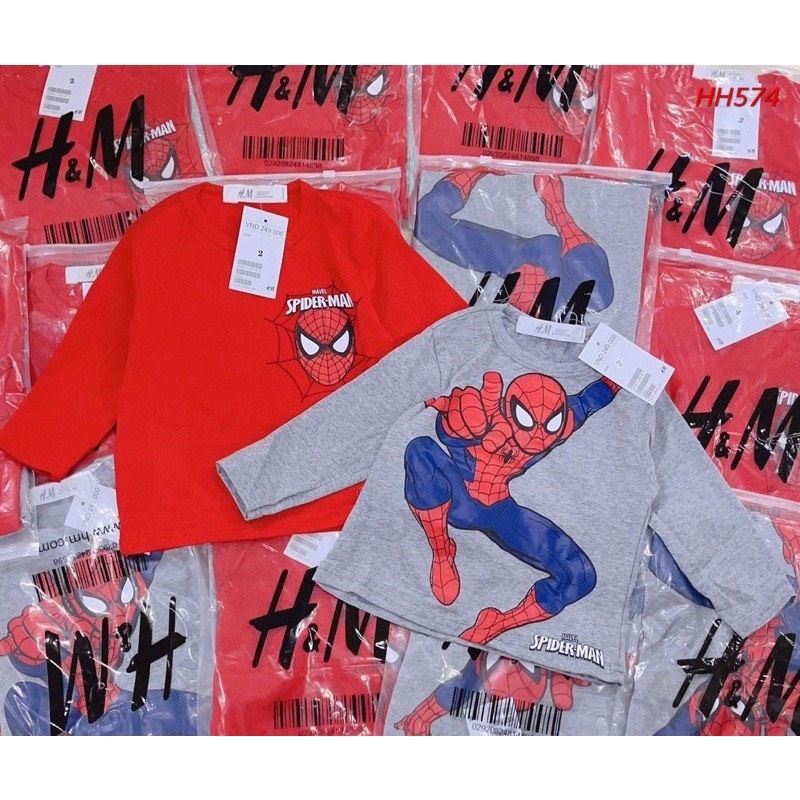 COMBO 2 ÁO NHỆN DÀI TAY CHO BÉ TRAI MÀ GHI VÀ ĐỎ