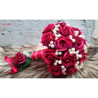 Hoa cầm tay cô dâu từ sáp-cao cấp 083