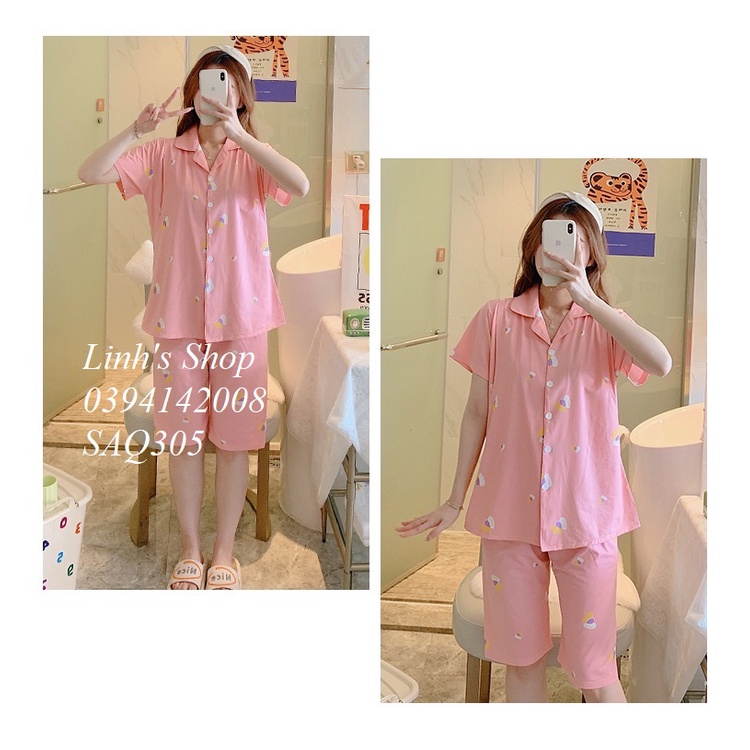 Set Bầu Bộ Bầu Mặc Nhà Sau Sinh Cho Bé Bú Bé Ti-SAQ305