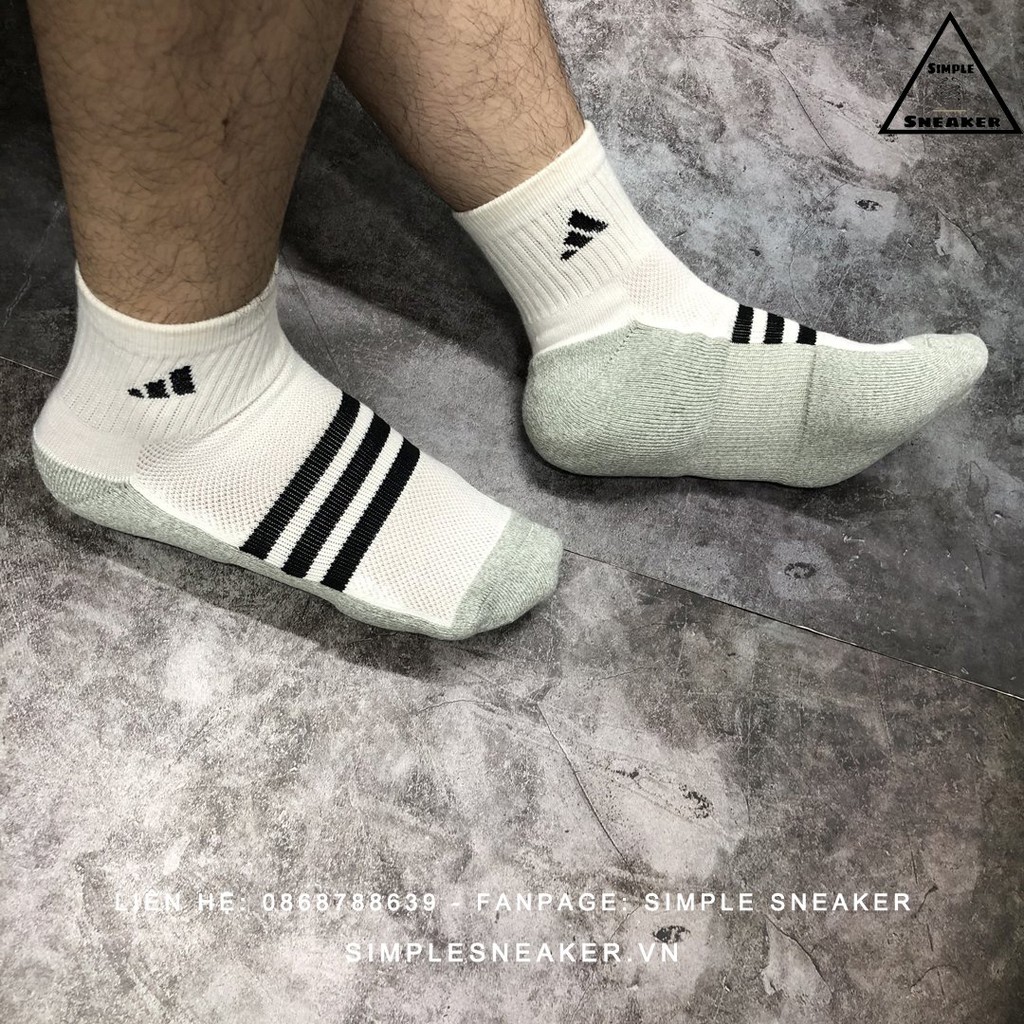 Vớ Adidas FREESHIPTất Nam Adidas Cổ Thấp - Vớ Thể Thao Nam Cao Cấp Thoáng Khí Chống Hôi Chân
