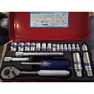 Bộ khẩu 21 chi tiết 1/4" và 3/8" Kingtony