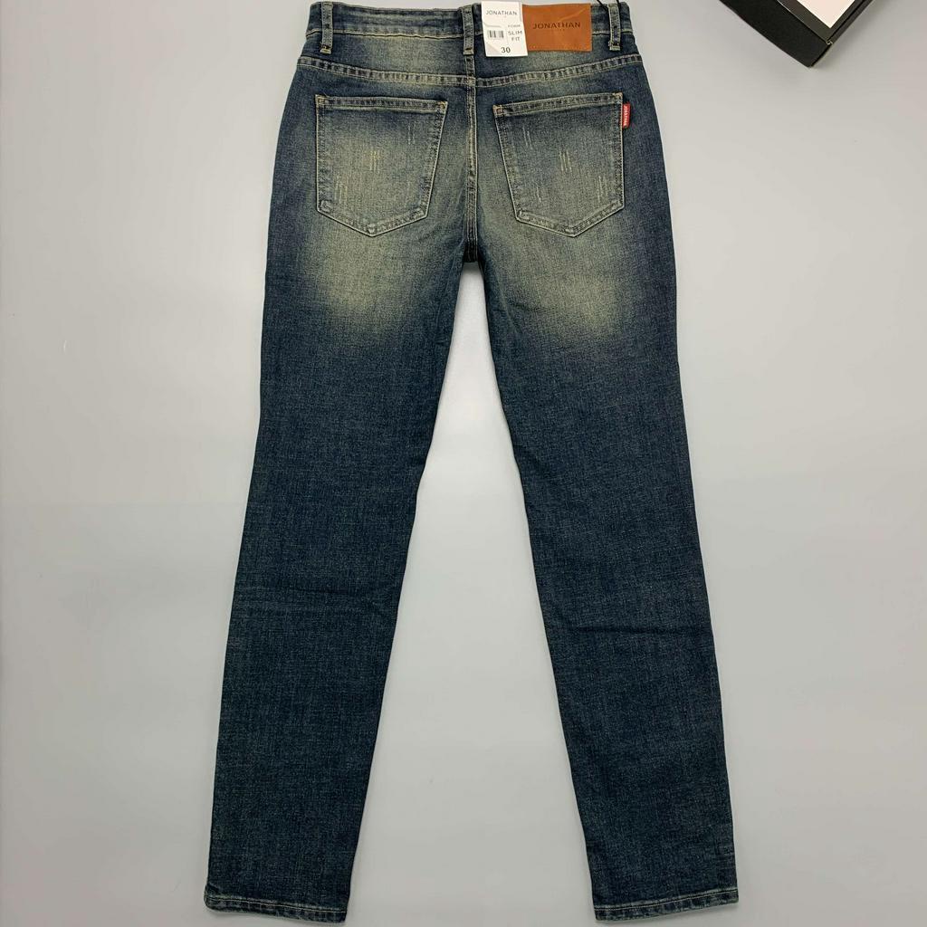 Quần jean nam xanh mài rách có lót JONATHAN QJ064 vải denim cao cấp co dãn nhẹ 4 chiều, form dáng chuẩn đẹp, hottrend