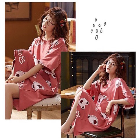 Váy ngủ hoạt hình cute đồ ngủ mặc nhà mềm, mát, mỏng sia clothing | BigBuy360 - bigbuy360.vn