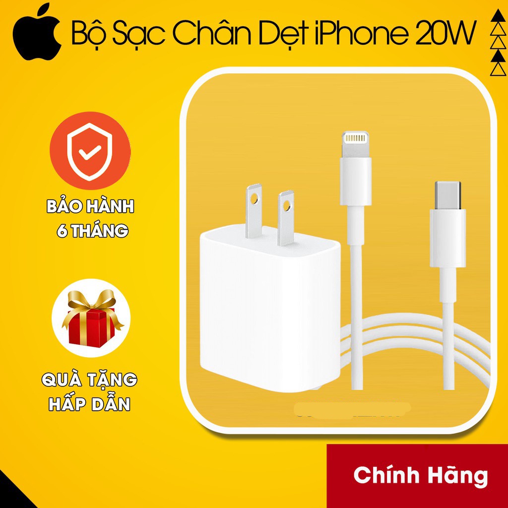 Củ sạc nhanh 20W IP chân dẹp US Zin linh kiện Full Box