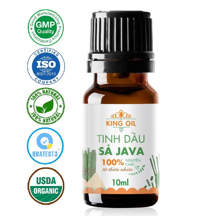 Tinh dầu Sả Java nguyên chất từ thiên nhiên, thơm phòng, thư giãn, đuổi muỗi, xông phòng - KingOil